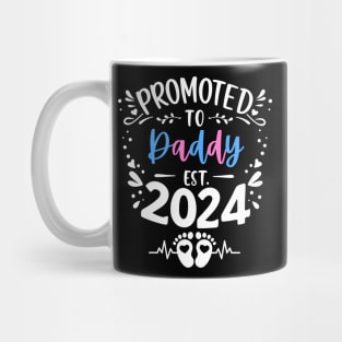 New Father Promoted to Daddy Est 2024 Dad Men Funny Cute Mug